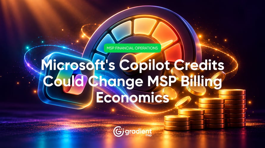 Copilot Credits bill AI by usage, not by seat. Here is how consumption pricing changes MSP billing, agreement design, and financial exposure.