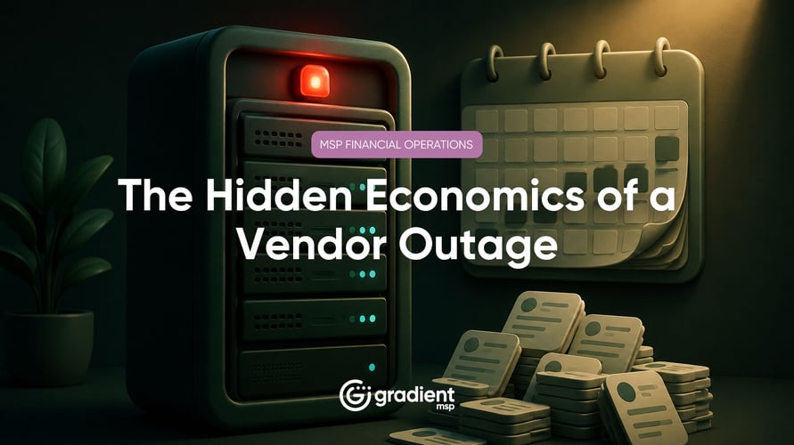 When a vendor goes down, most MSPs count the support hours. Few count everything else. The hidden economics of a vendor outage go well beyond the tickets it generates. Here is what an outage actually costs.