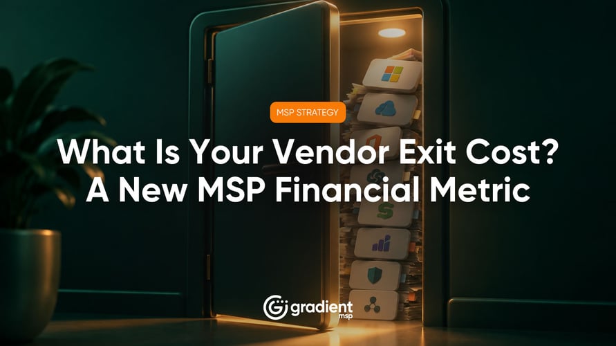 Most MSPs evaluate vendors on price and features. Almost none calculate what it would cost to leave. Vendor exit cost is the financial metric that changes how MSPs make vendor decisions. Here is how to calculate it.