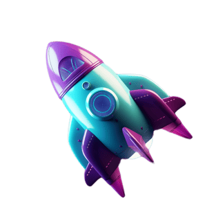 gradient-rocketship-3d