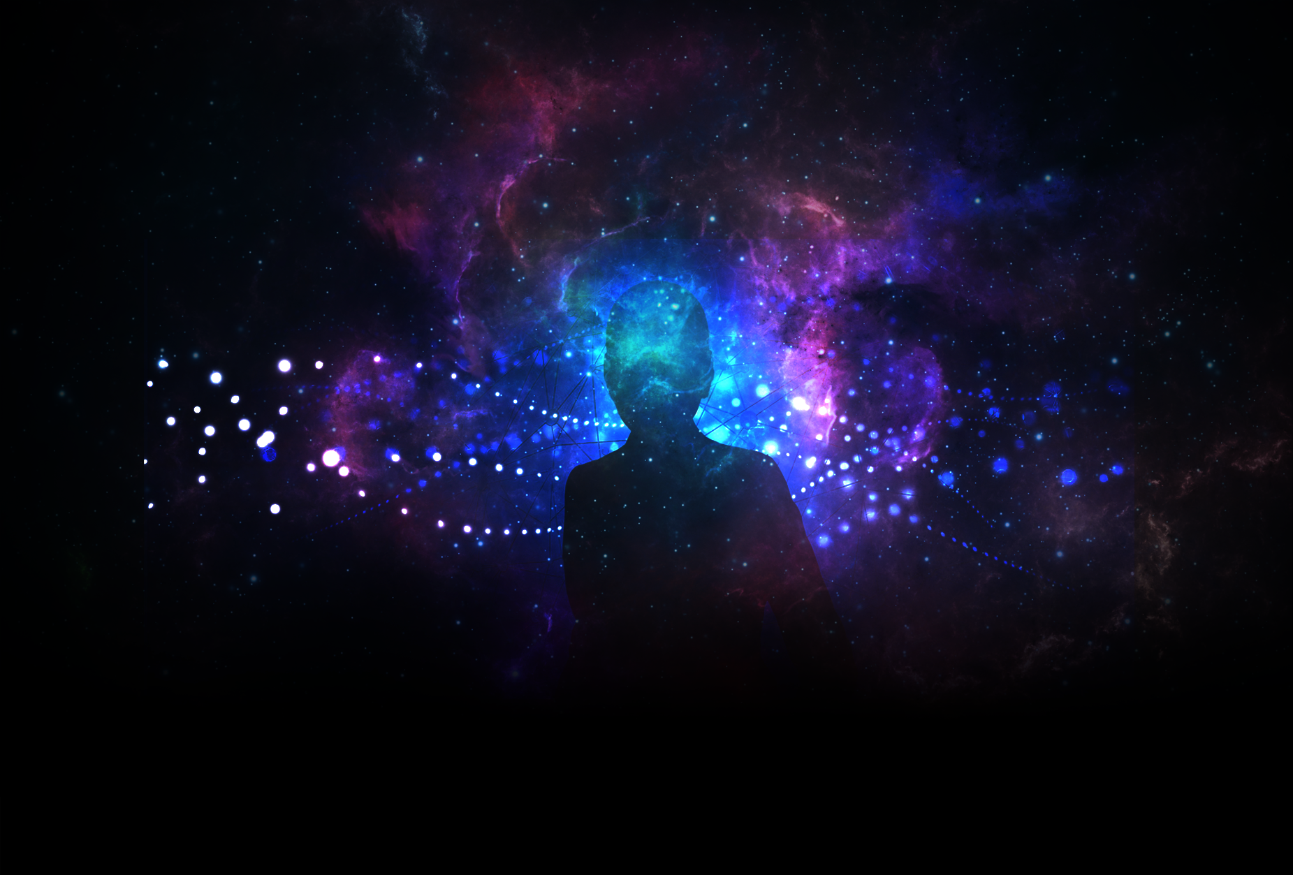 information flow with human silhouette