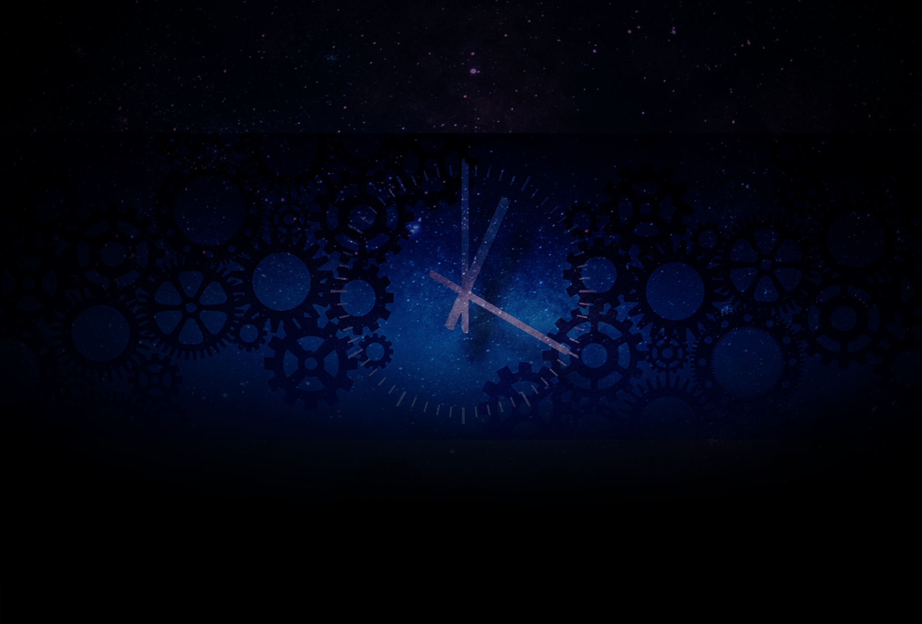 Workflow graphic over starry sky